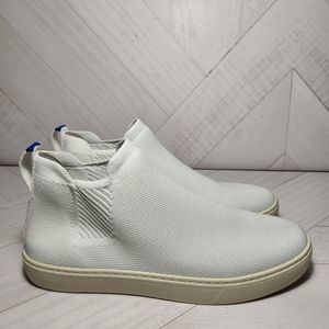 Rothy’s The Chelsea Slip On High-Top Sneakers Size 9 White